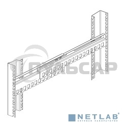 Органайзер кабельный горизонтальный раздвижной 450-1000 мм