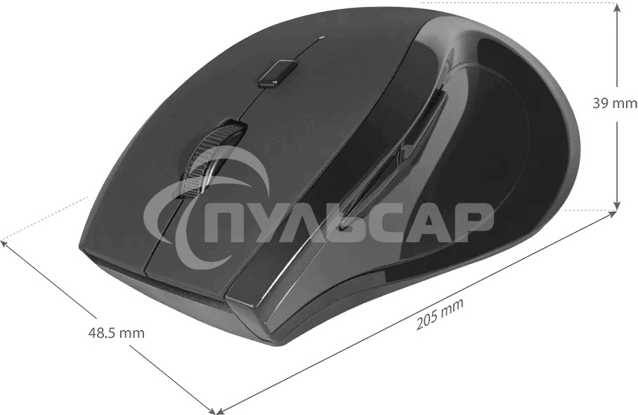 Мышь беспроводная Defender Accura MM-295 черный, 1600 dpi, радиоканал, USB, кнопки - 6