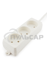 Удлинитель Гарнизон EL-NL3-W-2, 3 розетки допустимый ток 10А, длина 2м.