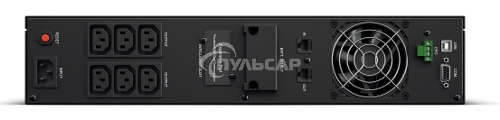 Источник бесперебойного питания Online CyberPower OLS1000ERT2U 1000VA/900W USB/RS-232/EPO/SNMPslot/RJ11/45/ВБМ (6 IEC С13)