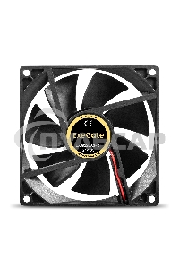 Вентилятор для корпуса ExeGate EX09225B2P-24 черный, 92 мм, 2750 об/мин, 34.4 дБ, 2 pin