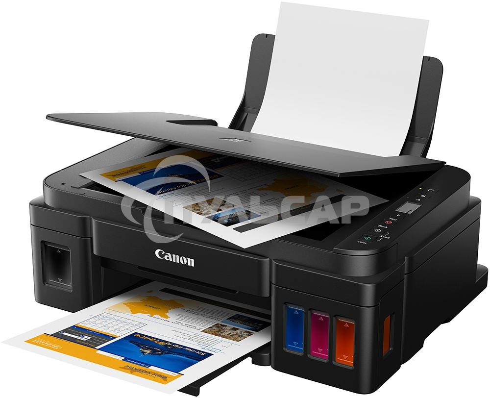 МФУ струйное Canon PIXMA G2410 (2313C009), A4, цветной, печ. 8.8 стр/мин (ч/б) 5 стр/мин (цвет), скан. до 19 стр/мин., 1200 x 4800 dpi (принтер) 1200x600dpi (сканер), USB