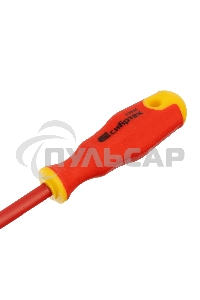 Отвертка диэлектрическая PH0 х 75 мм, до 1000 В, двухкомпонентная рукоятка  Сибртех