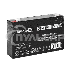 Аккумуляторная батарея ExeGate DTM 609 (6V 9Ah, клеммы F2)
