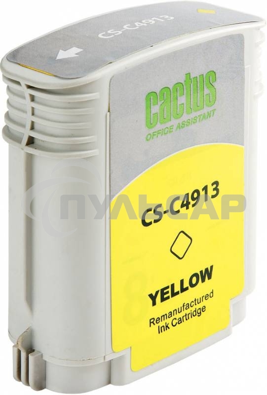 Картридж струйный Cactus CS-C4913 №82 желтый (72 мл) для HP Design Jet 500/800C