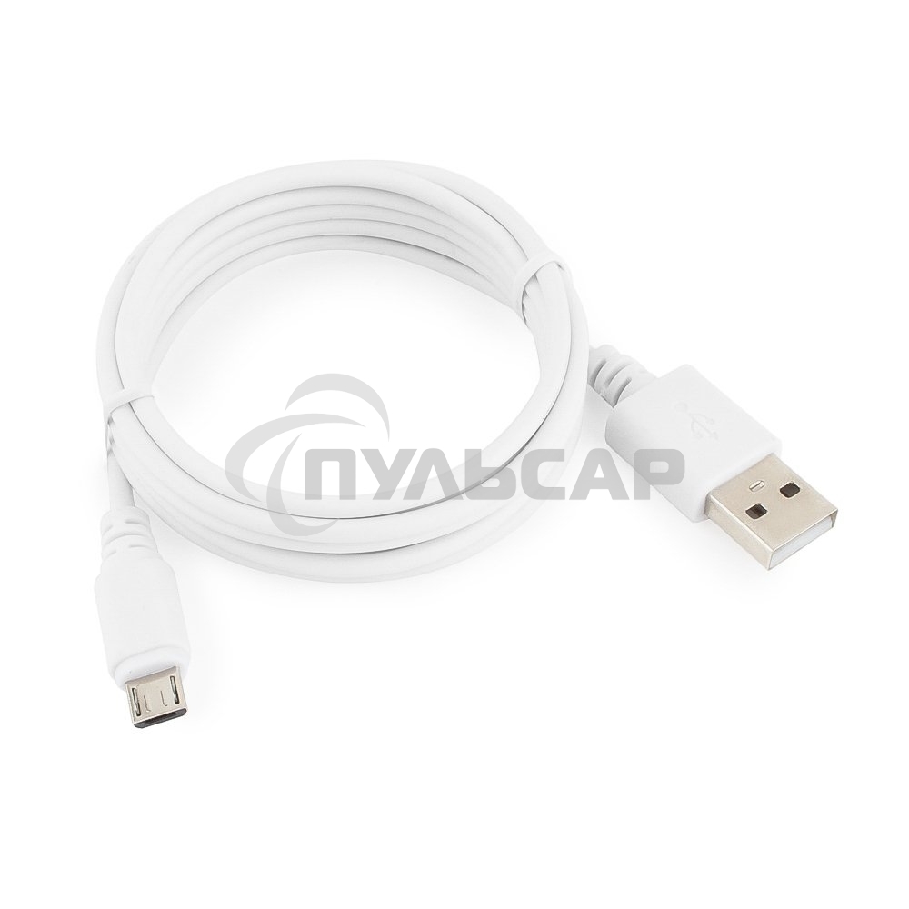 Кабель USB2.0 Pro Cablexpert CC-mUSB2-AMBM-6W, AM/microBM 5P, 1.8м, экран, белый, пакет