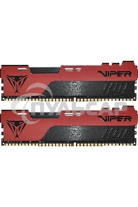 Оперативная память Patriot Viper Elite II, DDR4, 16Gb (2x8 Gb), 3200 MHz, CL18, DIMM, радиатор, красный, черный