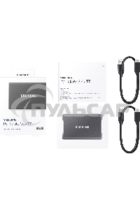 Внешний SSD Samsung T7, 2TB, USB 3.2 Gen 2 Type-C, R/W 1050/1000, титан