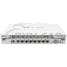 Маршрутизатор Mikrotik CCR1009-7G-1C-PC with Tilera Tile-Gx9 CPU (9-cores, 1Ghz per core), 1Gb RAM, 7xGbit LAN, 1x Combo port (1xGbit LAN or SFP), RouterOS L6, passive cooling desktop enclosure, rackmount ears, PSU