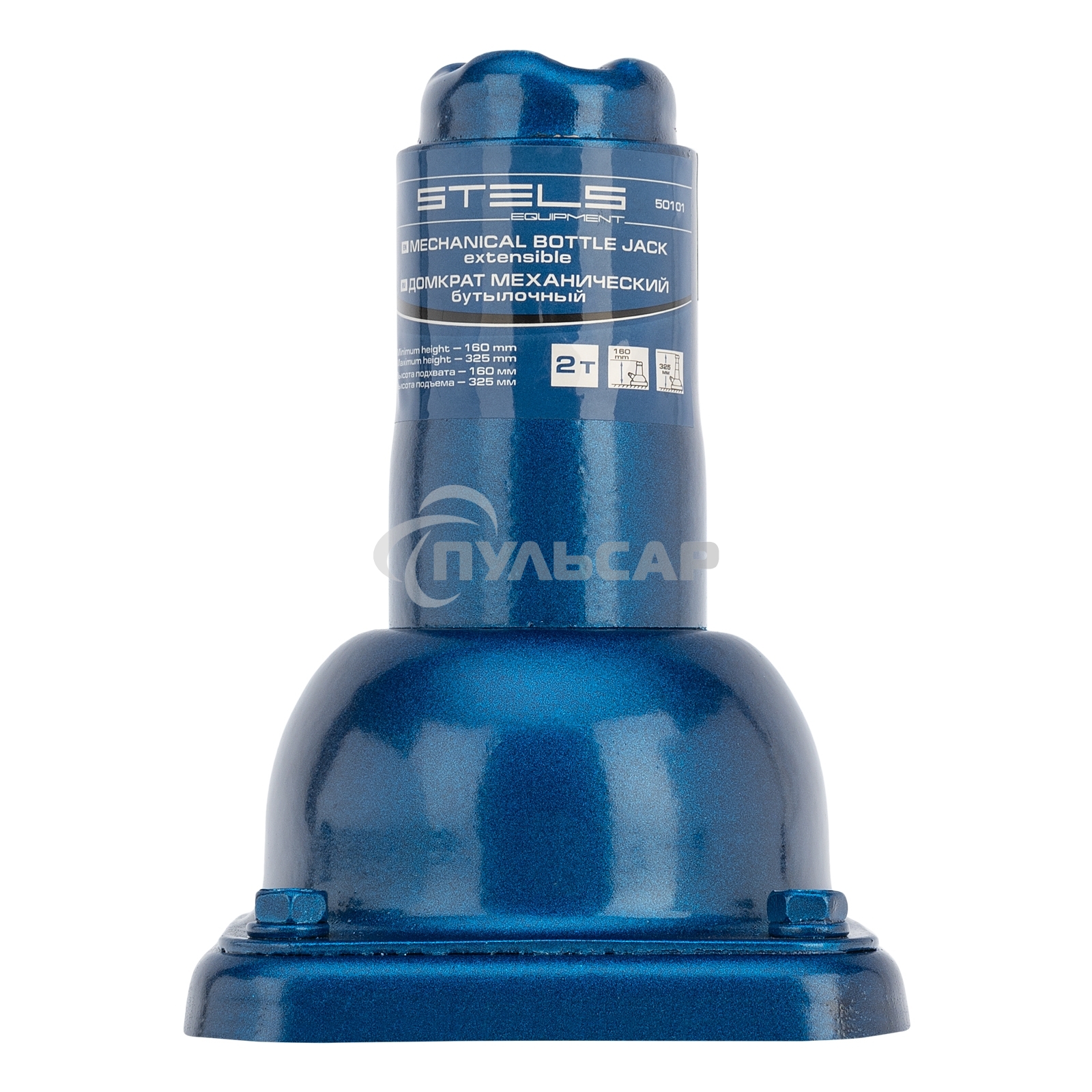 Домкрат механический бутылочный STELS, 2 т, h подъема 160–325 мм 50101