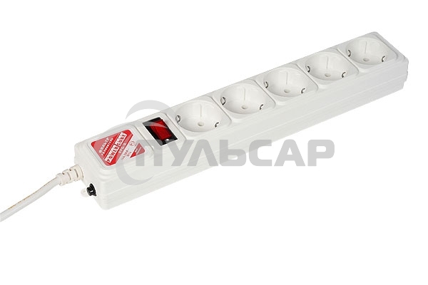 Сетевой фильтр Powercube SPG-B-15-WHITE 5м (5 розеток) белый (коробка)