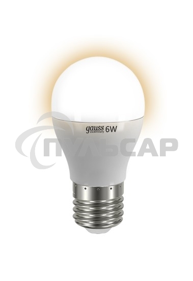 Лампа cветодиодная Gauss LED Elementary Globe 6W E27 2700K Арт.LD53216