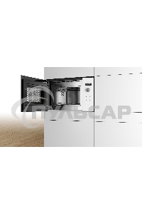 Микроволновая печь встраиваемая Bosch BFL524MW0 белый, 20 л, 800 Вт, переключатели - поворотный механизм/сенсор