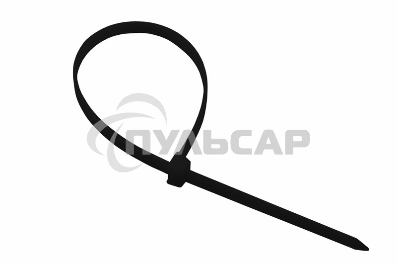 Хомут-стяжка кабельная нейлоновая Rexant 200 x4,8 мм, черная, упаковка 100 шт.