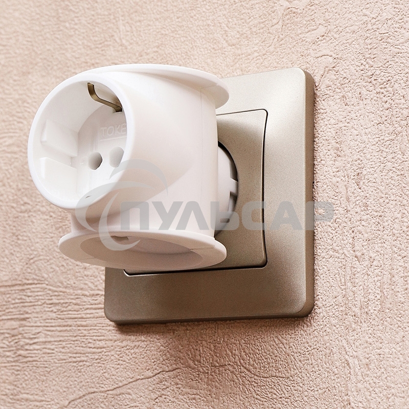 Набор тройников электрических универсальных Rexant 16 А, одно гнездо с заземлением, белый (2 шт./уп.)