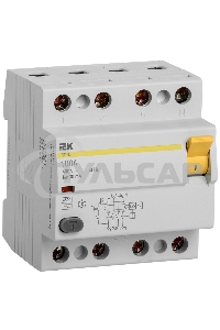 Выключатель автоматический дифференциального тока IEK 4п 100A 30mA тип AC ВД1-63 ИЭК MDV10-4-100-030