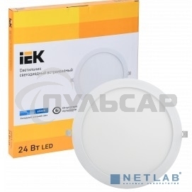 Светильник LED ДВО 1610 24Вт 6500К IP20 круг белый ИЭК LDVO0-1610-1-24-6500-K01