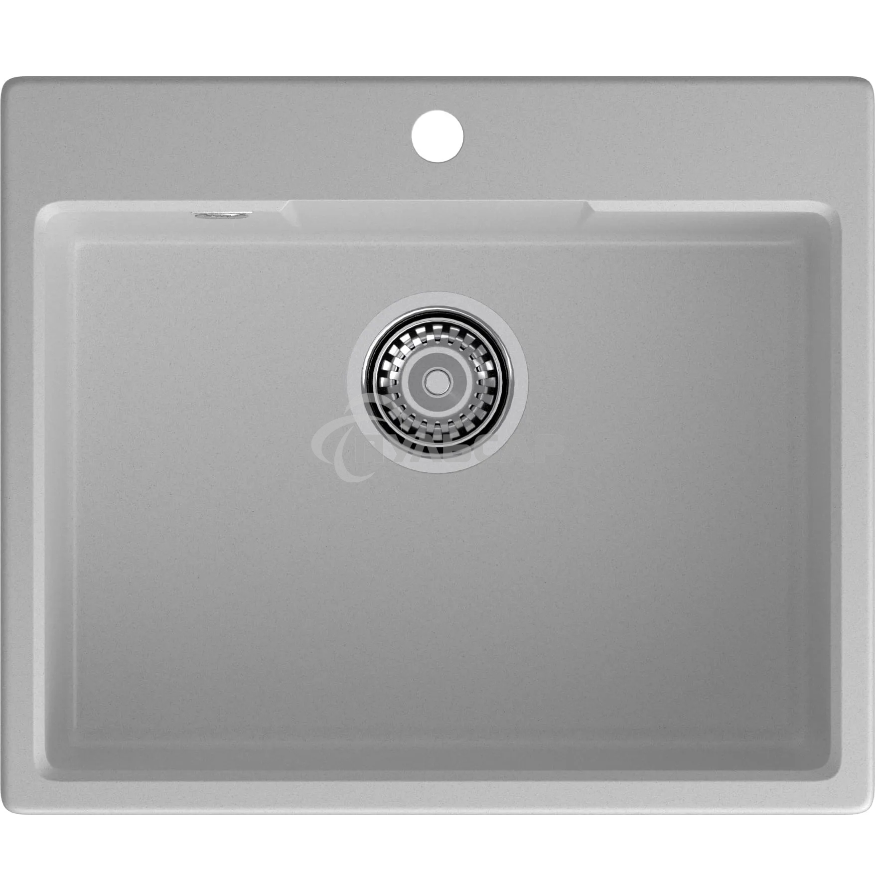 Мойка GRANFEST URBAN 658 1-чаша 580*490мм, монтаж: врезной, материал: кварц, серый