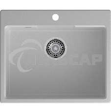 Мойка GRANFEST URBAN 658 1-чаша 580*490мм, монтаж: врезной, материал: кварц, серый
