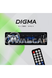 Автомагнитола Digma MCP-227B 1DIN 2x45Вт v5.0 USB 2.0 AUX 2 ПДУ