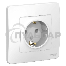 Розетка СП BLANCA 16А 250В без шторок с заземл. бел. SchE BLNRS001011