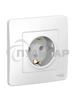 Розетка СП BLANCA 16А 250В без шторок с заземл. бел. SchE BLNRS001011