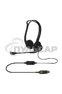 Наушники с микрофоном Logitech 960 черный 2.4м накладные оголовье (981-000100)