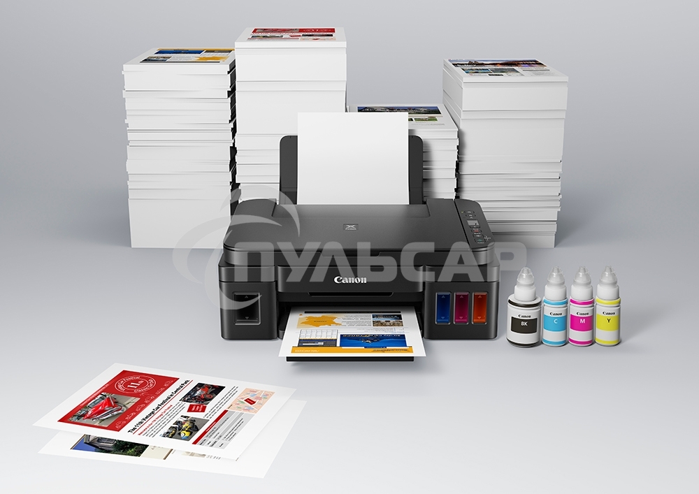 МФУ струйное Canon PIXMA G2410 (2313C009), A4, цветной, печ. 8.8 стр/мин (ч/б) 5 стр/мин (цвет), скан. до 19 стр/мин., 1200 x 4800 dpi (принтер) 1200x600dpi (сканер), USB