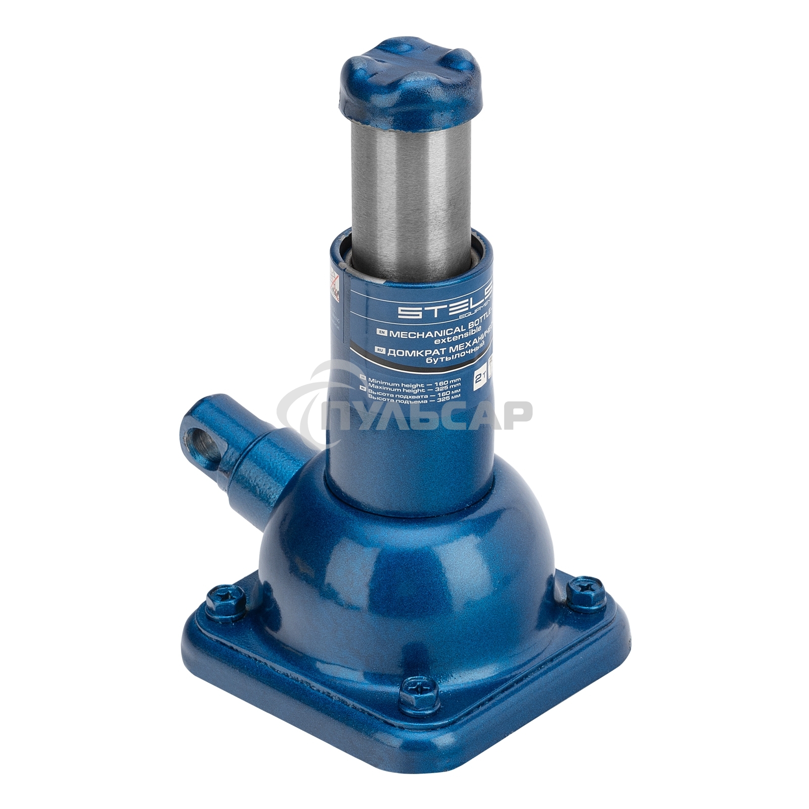 Домкрат механический бутылочный STELS, 2 т, h подъема 160–325 мм 50101