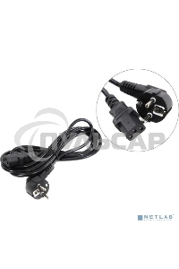 Кабель питания ExeGate Special PC-3S (Евровилка угловая Schuko->С13) 3*0.5, CCA, черный, 3м