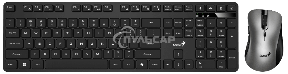 Комплект клавиатура + мышь беспроводной Genius KM-8216S, 2.4GHz, KM-8216S + Ergo 8100S AI