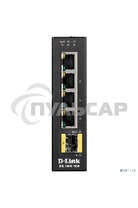 Коммутатор D-Link DIS-100G-5SW/A1A Промышленный неуправляемый коммутатор с 4 портами 10/100/1000Base-T, 1 портом 1000Base-X SFP, функцией энергосбереж