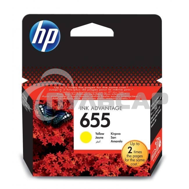 Картридж струйный HP 655 CZ112AE желтый для HP DJ IA 3525/4615/4625/5525/6525 (600стр.)