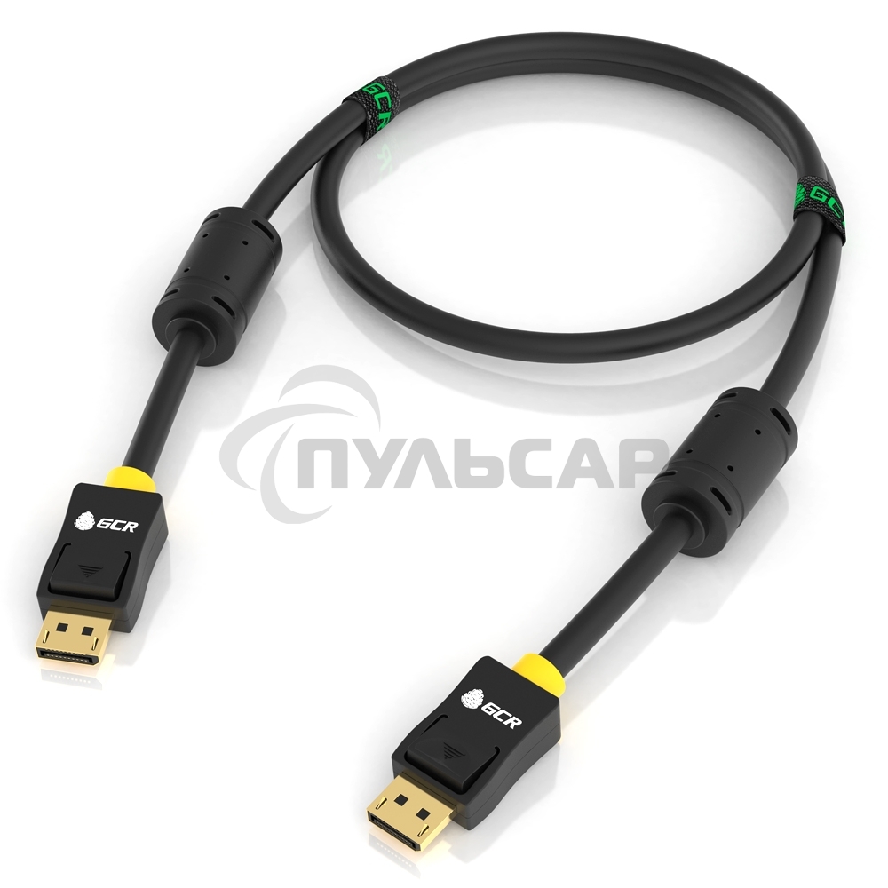 Кабель GCR PROF 2.0m DisplayPort v1.4, 8 K 60Hz, 4 K 165Hz, 20M/20M, черный, ферритовые кольца, 28/28 AWG, GCR-51916 GCRКабель PROF 2.0m DisplayPort v1.4, 8 K 60Hz, 4 K 165Hz, 20M/20M, черный, ферритовые кольца, 28/28 AWG, GCR-51916