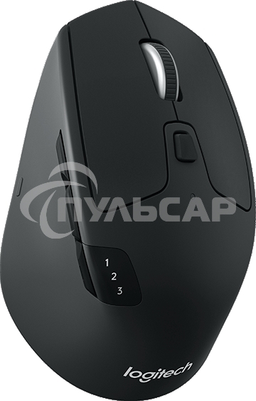 Мышь беспроводная Logitech M720 Triathlon черный, 1000 dpi, радиоканал, Bluetooth, USB, кнопки - 8