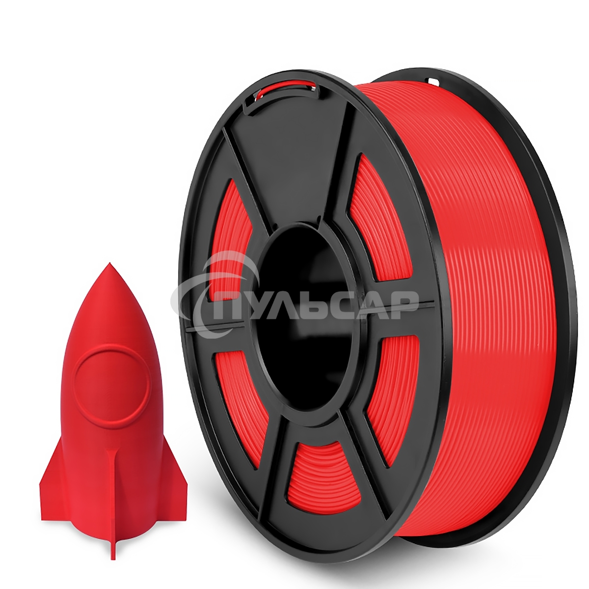 Филамент NVPRINT PLA+ Red для 3D печати диаметр 1.75мм длина 330 метров масса 1 кг
