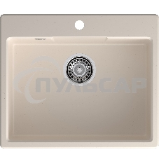 Мойка GRANFEST URBAN 658 1-чаша 580*490мм, монтаж: врезной, материал: кварц, белый