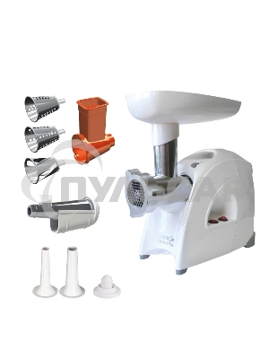 Мясорубка электрическая Аксион М641.02 белый, 2000 Вт, до 3 кг/мин