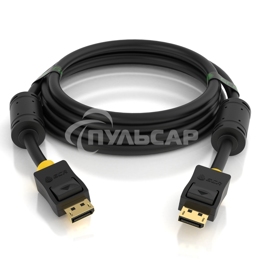 Кабель GCR PROF 2.0m DisplayPort v1.4, 8 K 60Hz, 4 K 165Hz, 20M/20M, черный, ферритовые кольца, 28/28 AWG, GCR-51916 GCRКабель PROF 2.0m DisplayPort v1.4, 8 K 60Hz, 4 K 165Hz, 20M/20M, черный, ферритовые кольца, 28/28 AWG, GCR-51916