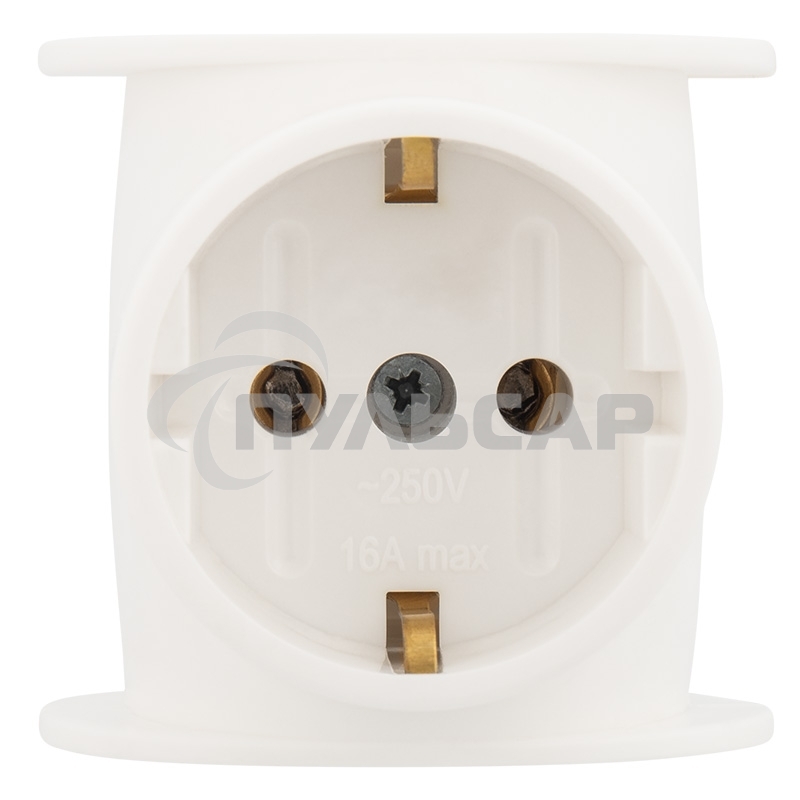 Набор тройников электрических универсальных Rexant 16 А, одно гнездо с заземлением, белый (2 шт./уп.)