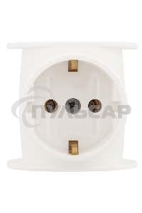Набор тройников электрических универсальных Rexant 16 А, одно гнездо с заземлением, белый (2 шт./уп.)