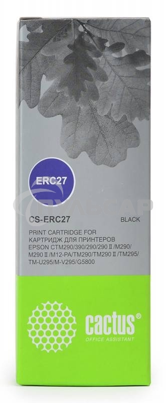 Картридж матричный Cactus CS-ERC27 черный 10 мм, 3.5 м, 900 000 знаков для Epson ERC 27
