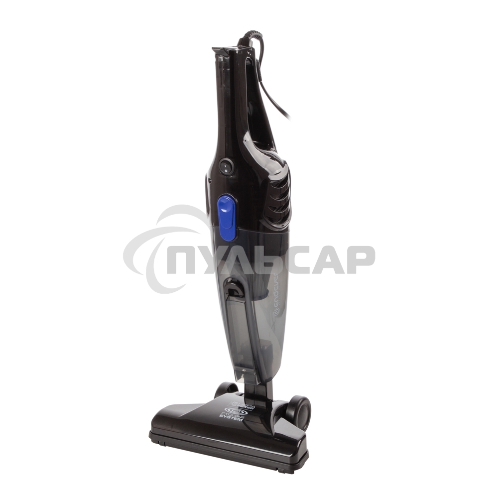 Пылесос вертикальный Endever VC-286 серый, питание от сети, 100 Вт, уборка сухая, пылесборник 1.9 л