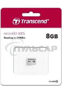 Флеш карта microSDHC 8Gb Class10 Transcend TS8GUSD300S w/o adapter