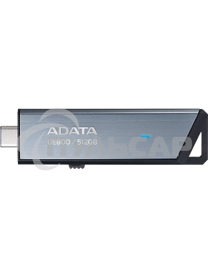 Флешка USB ADATA UE800 (AELI-UE800-512G-CSG), 512Gb, Type-C USB 3.2, R/W 1000/1000, серебристый