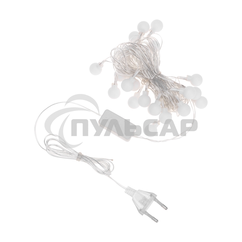 Гирлянда светодиодная Neon-night Шарики 5м, 20 LED, IP20, прозрачный провод, свечение мульти (RG/RB), мигание, 230В