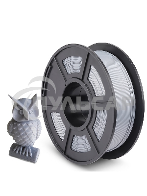 Филамент NVPRINT PLA+ Silver для 3D печати диаметр 1.75мм длина 330 метров масса 1 кг