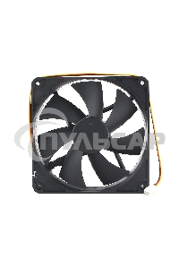 Вентилятор для корпуса Gembird 16611 черный, 140 мм, 1500 об/мин, 30 дБ, 3 pin