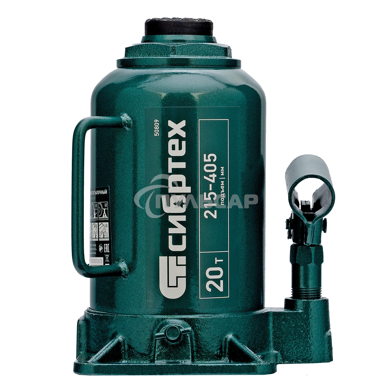 Домкрат гидравлический бутылочный, 20 т, 215-405 мм Сибртех