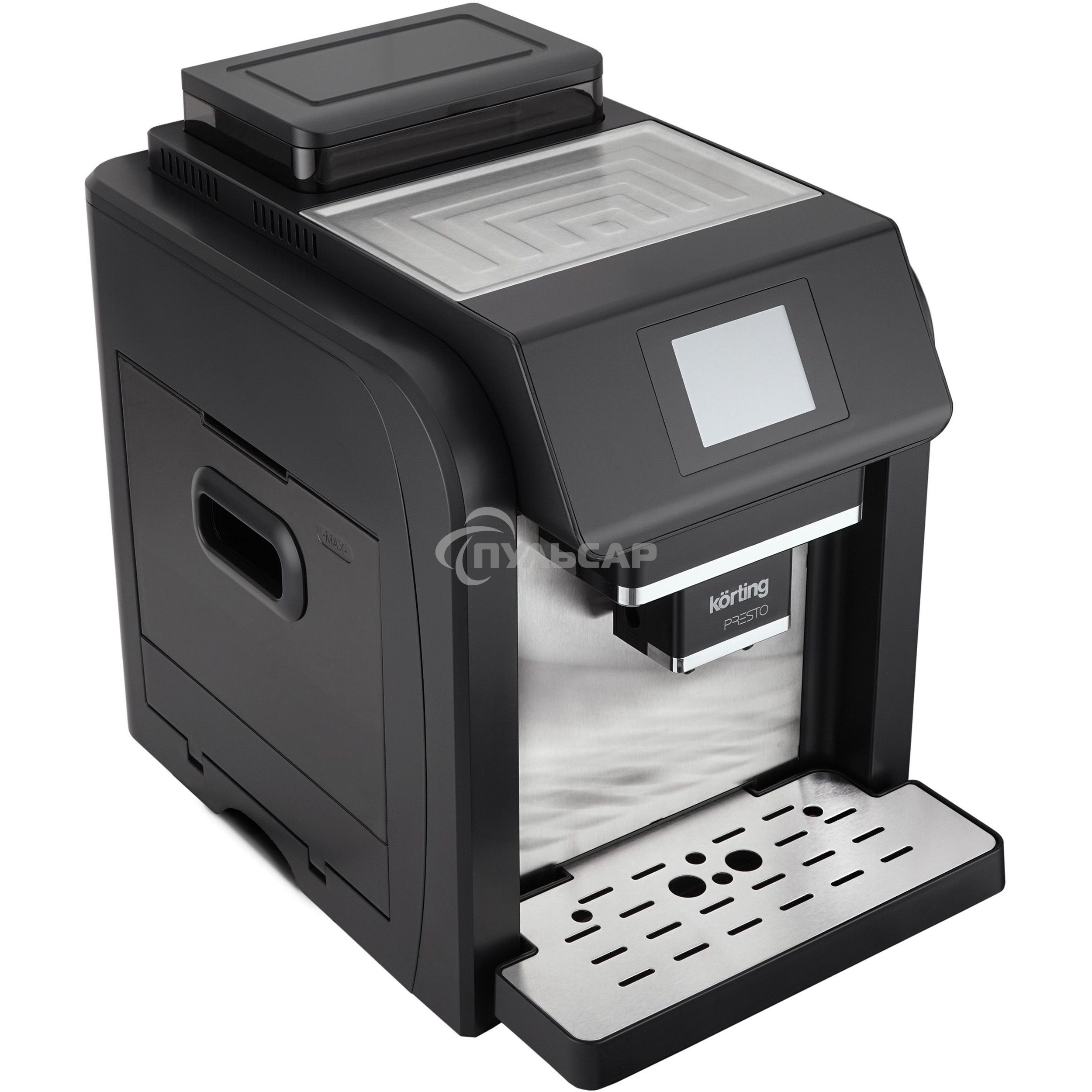 Кофемашина автоматическая Korting KACM 2009 PRESTO черный, зерновой/молотый, 2 л, 1400 Вт, 19 бар